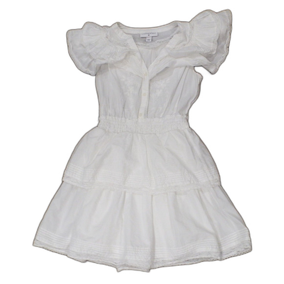 LoveshackFancy Target White Lace Tiered Mini Dress Women's Size XXS - Picture 1 of 2